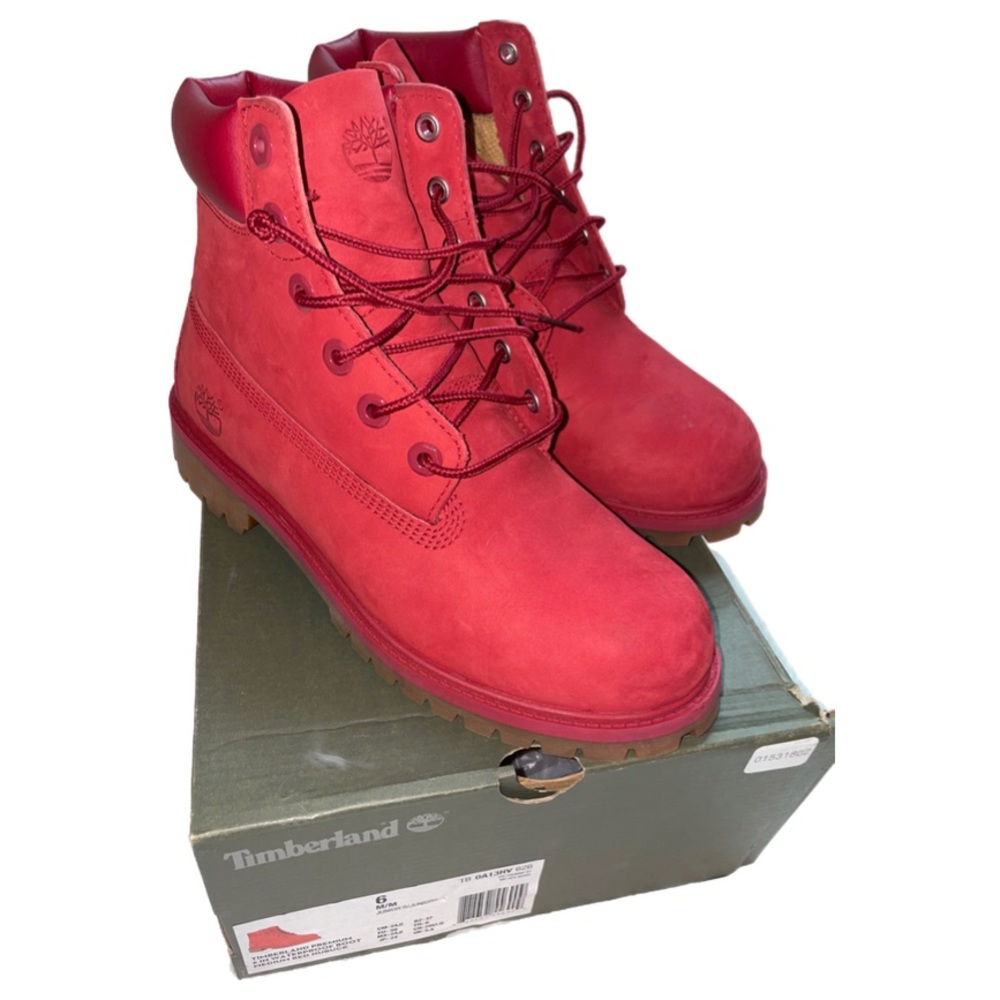 Timberland Womens Limited Release Ruby Red 6-Inch Premium WaterproofBoot